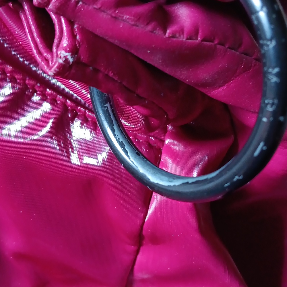 L.A.M.B. Burgundy Purse Shoulder Bag Very Roomy! - Picture 7 of 8